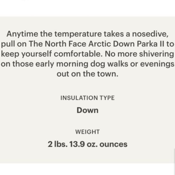 π North Face ARCTIC PARKA Down Black Removable Fur Hood Wind Water Proof 1X NWT - Picture 12 of 15